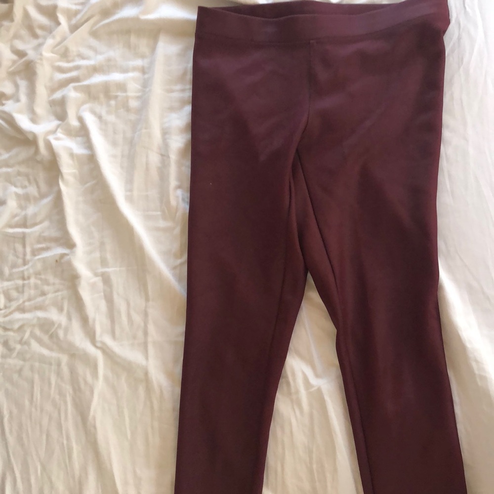 Faux leather pants